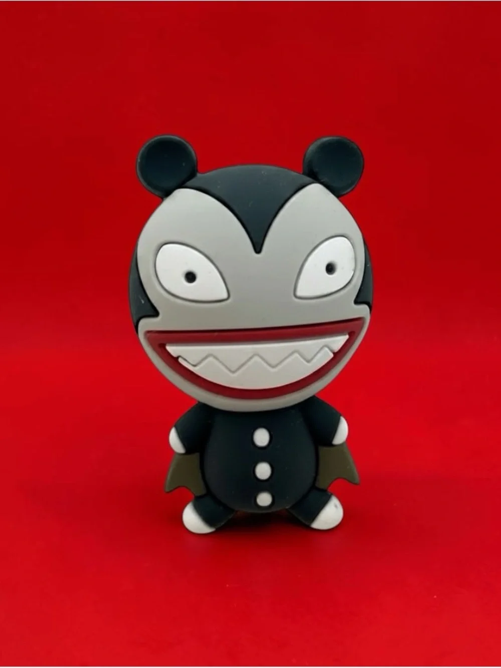 Vampire Teddy Night Before Christmas Rubber Keyclip NWT